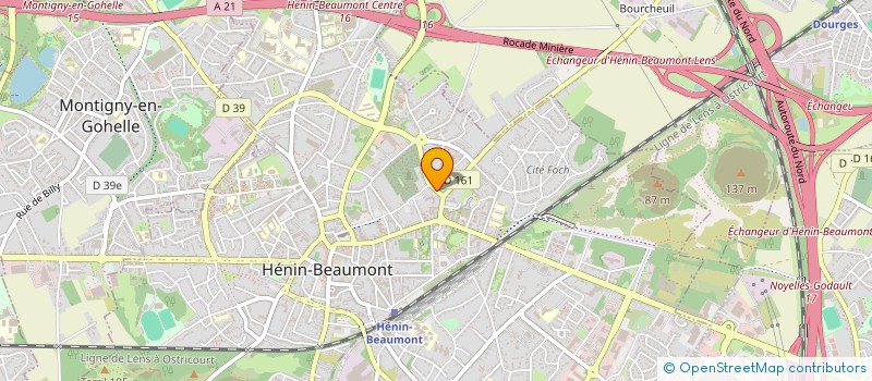 localisation de l'entreprise SOCIETE CIVILE HL à HENIN-BEAUMONT