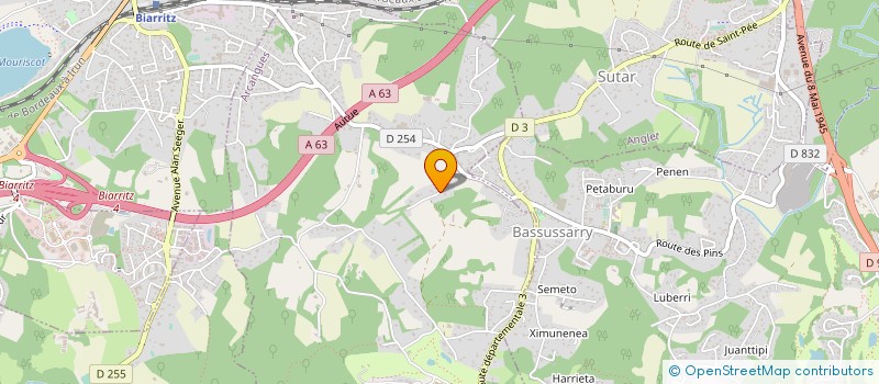 localisation de l'entreprise SOCIETE CIVILE HOLDING BEJARC  ARCANGUES