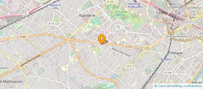 localisation de l'entreprise SOCIETE CIVILE ILE DE FRANCE OUEST à NANTERRE
