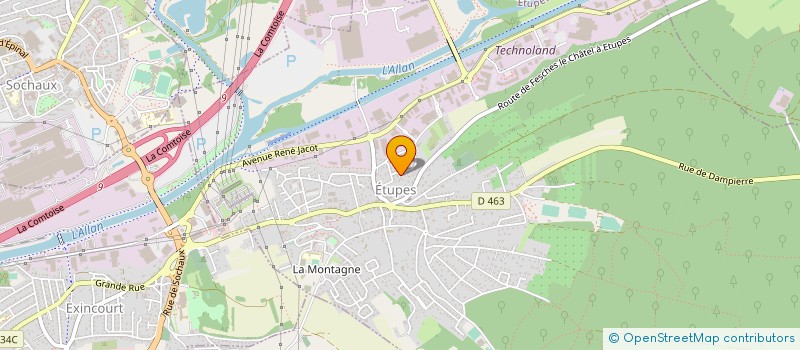 localisation de l'entreprise SOCIETE CIVILE IMMOBILERE CIFTCI  ETUPES