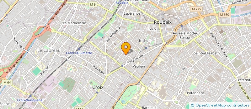 localisation de l'entreprise SOCIETE CIVILE IMMOBILIEE K&J  ROUBAIX