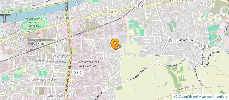 localisation de l'entreprise SOCIETE CIVILE IMMOBILIER GINA  DECINES-CHARPIEU