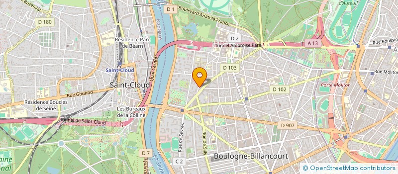 localisation de l'entreprise SOCIETE CIVILE IMMOBILIERE 100 J.G à BOULOGNE-BILLANCOURT