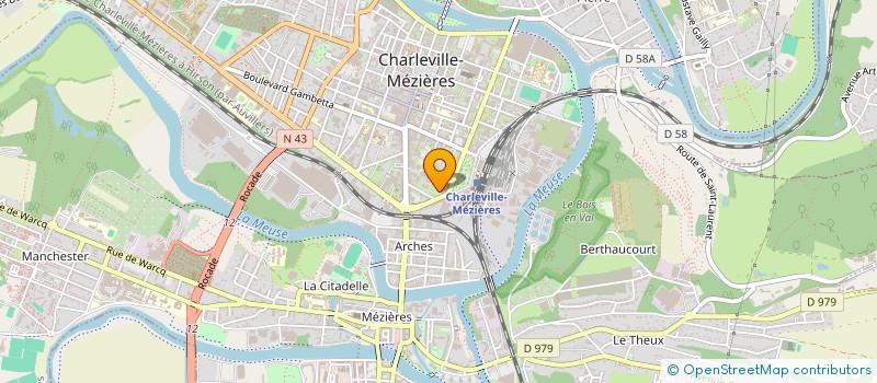 localisation de l'entreprise SOCIETE CIVILE IMMOBILIERE 18 A AVENUE GEORGES CORNEAU  CHARLEVILLE-MEZIERES