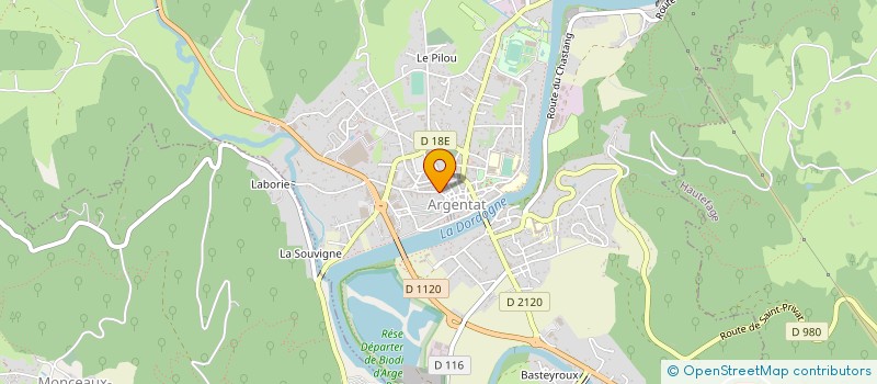 localisation de l'entreprise SOCIETE CIVILE IMMOBILIERE 19400 à ARGENTAT-SUR-DORDOGNE
