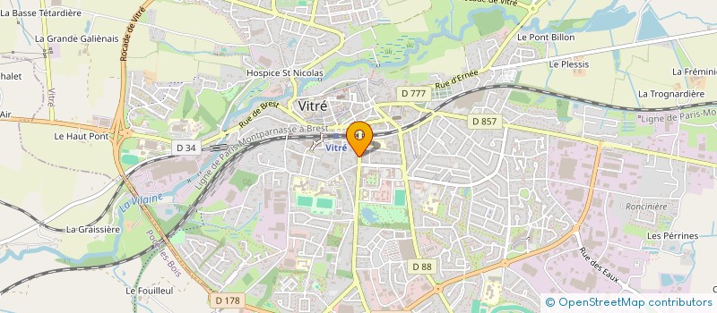 localisation de l'entreprise SOCIETE CIVILE IMMOBILIERE 20 RUE DU 70EME RI  VITRE