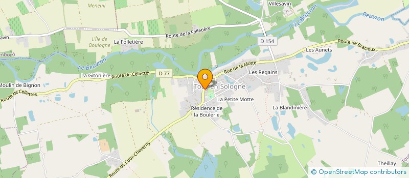 localisation de l'entreprise SOCIETE CIVILE IMMOBILIERE ALADAM  TOUR-EN-SOLOGNE