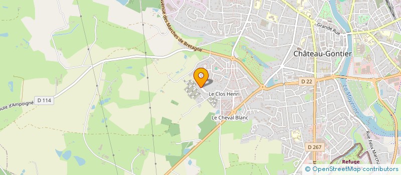 localisation de l'entreprise SOCIETE CIVILE IMMOBILIERE ALFA CONSTRUCTION  CHATEAU-GONTIER-SUR-MAYENNE