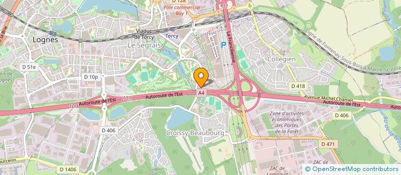 localisation de l'entreprise SOCIETE CIVILE IMMOBILIERE ALLIANCE PARTNERS MARNE LA VALLEE  TORCY