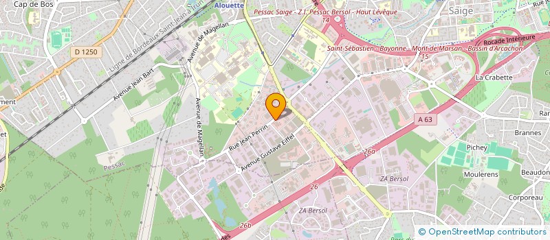 localisation de l'entreprise SOCIETE CIVILE IMMOBILIERE AQUANALIMMO  PESSAC