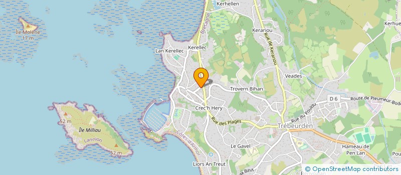 localisation de l'entreprise SOCIETE CIVILE IMMOBILIERE ARYANE  TREBEURDEN