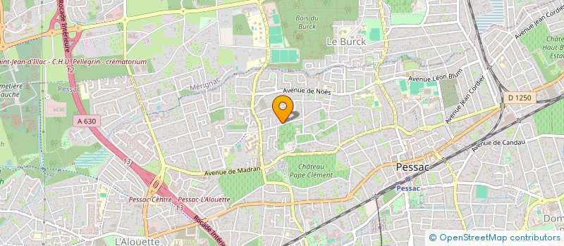 localisation de l'entreprise SOCIETE CIVILE IMMOBILIERE B.AND.J.LEONCE.DUPEYRAT  PESSAC