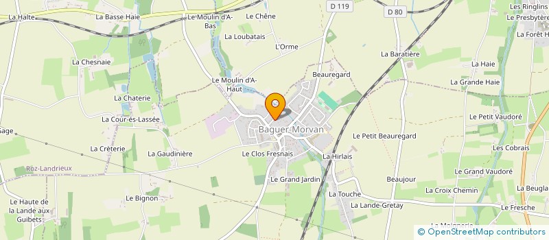 localisation de l'entreprise SOCIETE CIVILE IMMOBILIERE B ET J IMMOBILIER  BAGUER-MORVAN