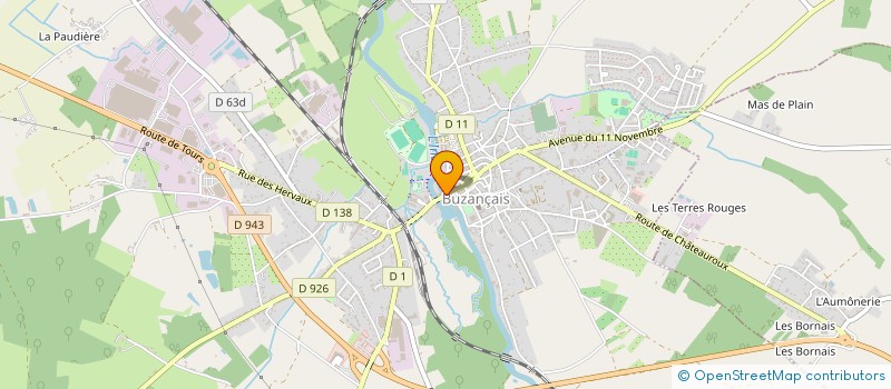 localisation de l'entreprise SOCIETE CIVILE IMMOBILIERE B.M à BUZANCAIS