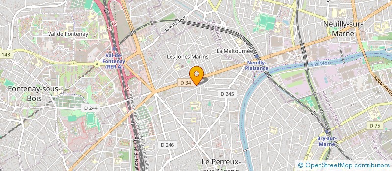 localisation de l'entreprise SOCIETE CIVILE IMMOBILIERE BAHADORI FONSART  LE PERREUX-SUR-MARNE