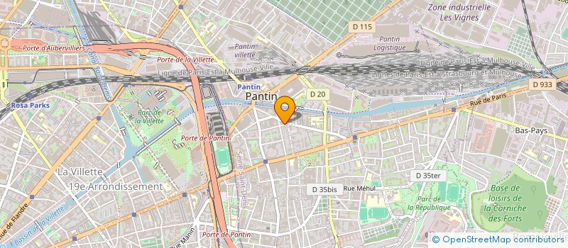 localisation de l'entreprise SOCIETE CIVILE IMMOBILIERE BELLEVILLE EDK  PANTIN