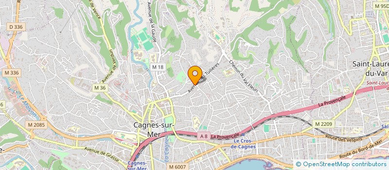 localisation de l'entreprise SOCIETE CIVILE IMMOBILIERE BEN'S à CAGNES-SUR-MER