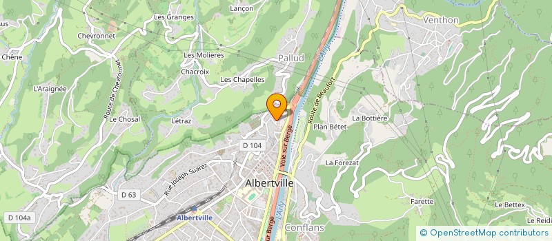 localisation de l'entreprise SOCIETE CIVILE IMMOBILIERE BRB  ALBERTVILLE