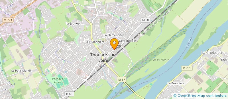 localisation de l'entreprise SOCIETE CIVILE IMMOBILIERE CABINET DENTAIRE DE THOUARE  THOUARE-SUR-LOIRE