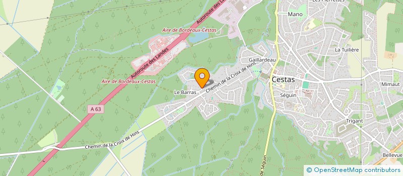 localisation de l'entreprise SOCIETE CIVILE IMMOBILIERE CAREVA  CESTAS