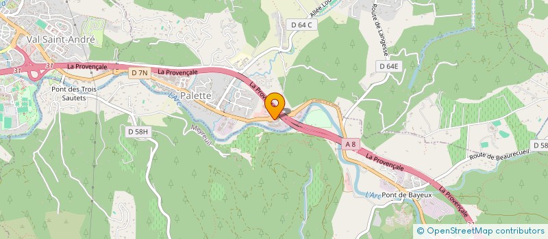 localisation de l'entreprise SOCIETE CIVILE IMMOBILIERE CG BEAURECUEIL  LE THOLONET