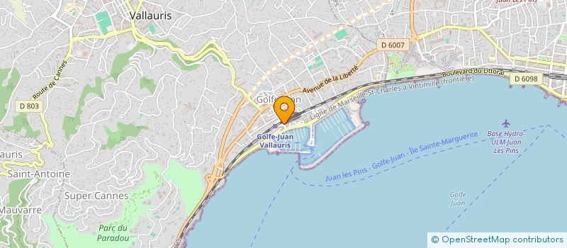 localisation de l'entreprise SOCIETE CIVILE IMMOBILIERE CHANTIERS NAVALS DU GOLFE à VALLAURIS