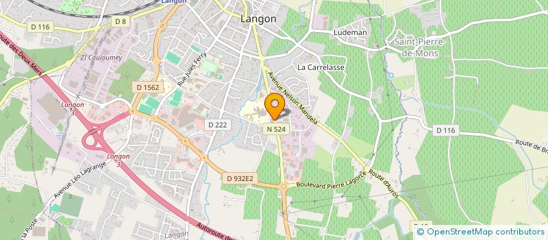 localisation de l'entreprise SOCIETE CIVILE IMMOBILIERE CHEZ GORDO EN ABREGE SCI CHEZ GORDO à LANGON