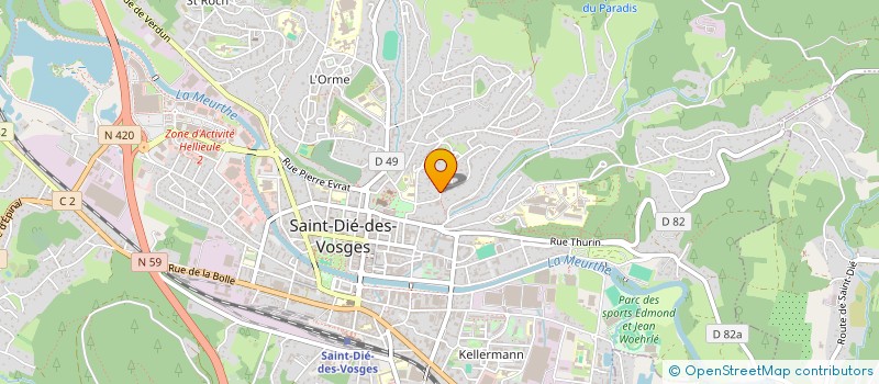 localisation de l'entreprise SOCIETE CIVILE IMMOBILIERE CHRISALYVES à SAINT-DIE-DES-VOSGES