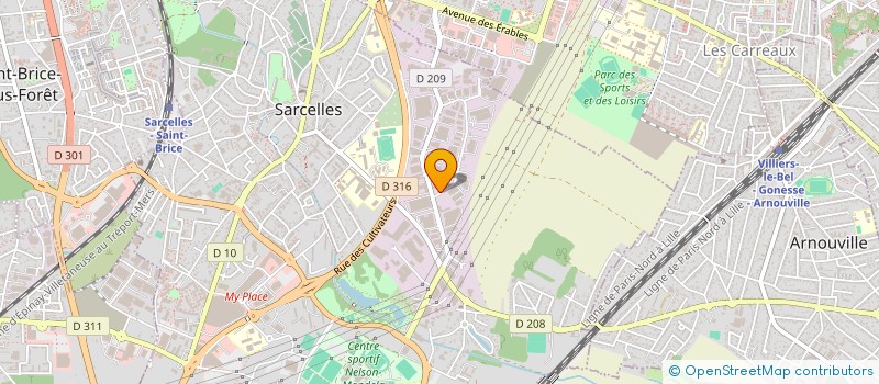 localisation de l'entreprise SOCIETE CIVILE IMMOBILIERE CINQ IMMOBILIER à SARCELLES