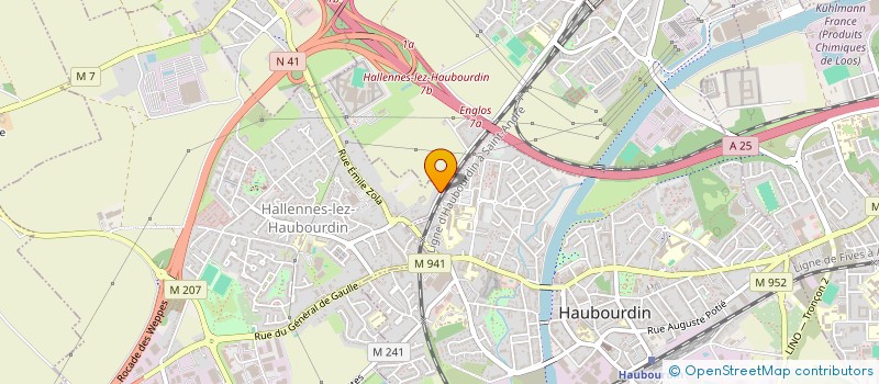 localisation de l'entreprise SOCIETE CIVILE IMMOBILIERE CLEMENCEAU XXII  HALLENNES-LEZ-HAUBOURDIN