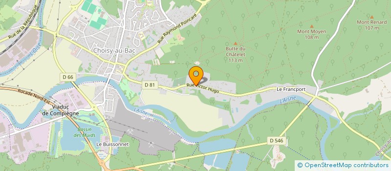 localisation de l'entreprise SOCIETE CIVILE IMMOBILIERE CLEVINCI  CHOISY-AU-BAC