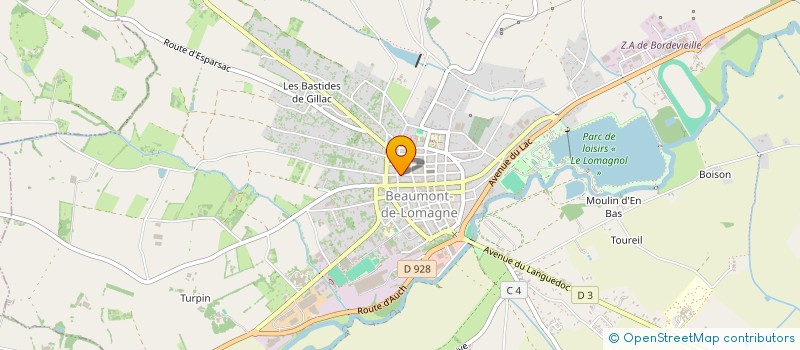 localisation de l'entreprise SOCIETE CIVILE IMMOBILIERE COUREAU BORDENEUVE  BEAUMONT-DE-LOMAGNE