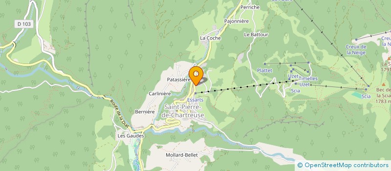 localisation de l'entreprise SOCIETE CIVILE IMMOBILIERE D'ICI  SAINT-PIERRE-DE-CHARTREUSE