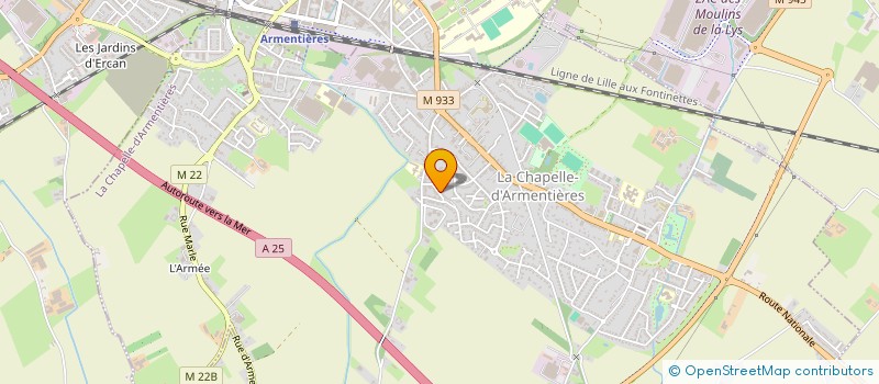 localisation de l'entreprise SOCIETE CIVILE IMMOBILIERE DAAG  LA CHAPELLE-D'ARMENTIERES