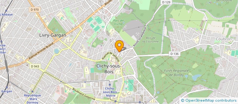 localisation de l'entreprise SOCIETE CIVILE IMMOBILIERE DE BELLEVUE à CLICHY-SOUS-BOIS