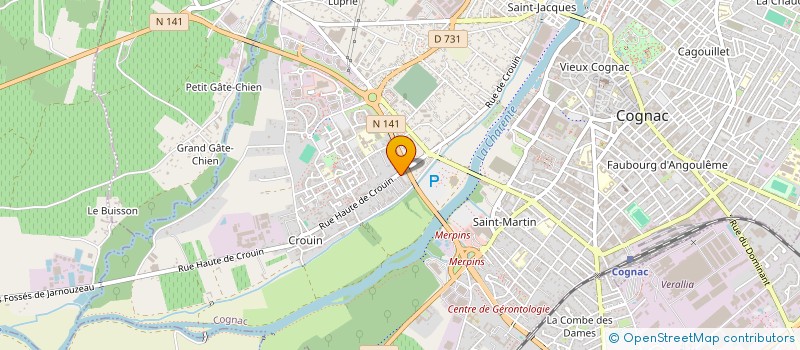 localisation de l'entreprise SOCIETE CIVILE IMMOBILIERE DE COGNAC à COGNAC
