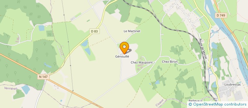 localisation de l'entreprise SOCIETE CIVILE IMMOBILIERE DE GENOUILLE, S.C.I. DE GENOUILLE  CIVAUX