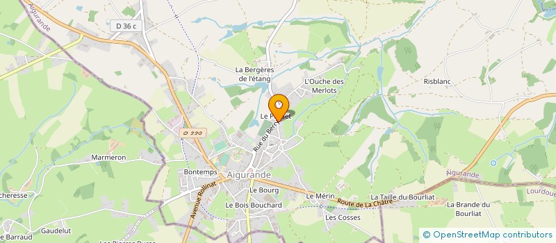 localisation de l'entreprise SOCIETE CIVILE IMMOBILIERE DE LA FORET DES TEMPLIERS à AIGURANDE