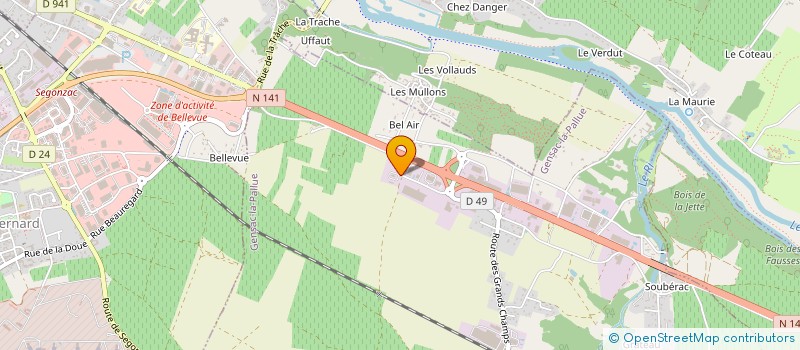 localisation de l'entreprise SOCIETE CIVILE IMMOBILIERE DE LA GRUE à GENSAC-LA-PALLUE