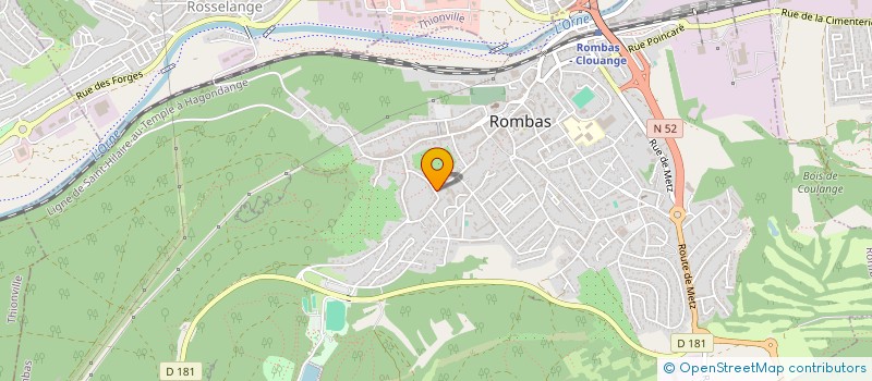 localisation de l'entreprise SOCIETE CIVILE IMMOBILIERE DE LA ROSE  ROMBAS