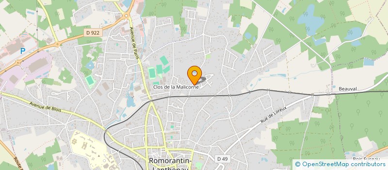 localisation de l'entreprise SOCIETE CIVILE IMMOBILIERE DE LOCATION DOUNON PAILLOUX  ROMORANTIN-LANTHENAY