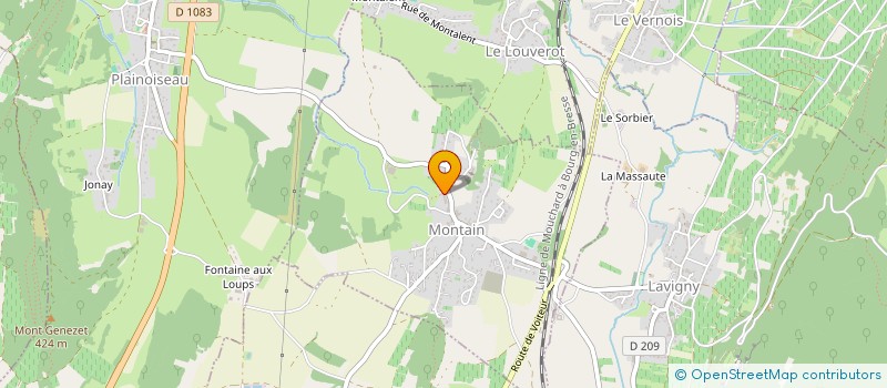 localisation de l'entreprise SOCIETE CIVILE IMMOBILIERE DE MONTAIN - 1974  MONTAIN