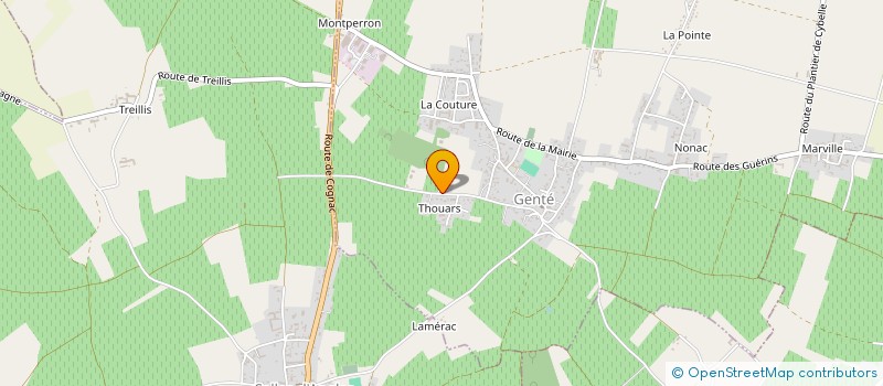 localisation de l'entreprise SOCIETE CIVILE IMMOBILIERE DE NONAC  GENTE