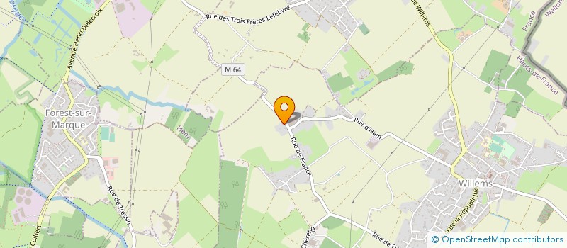 localisation de l'entreprise SOCIETE CIVILE IMMOBILIERE DECOUVELAERE  WILLEMS