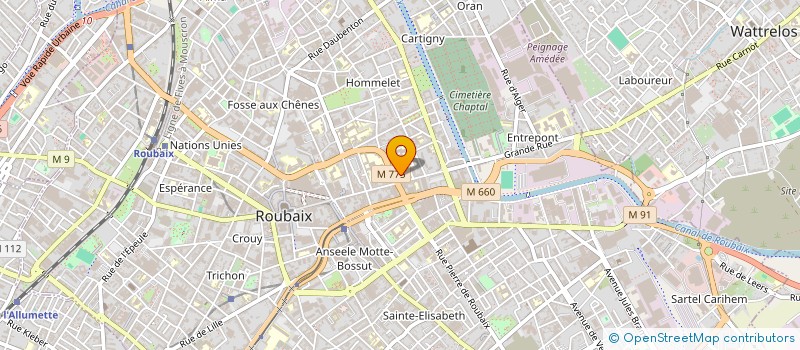 localisation de l'entreprise SOCIETE CIVILE IMMOBILIERE DELEFOSSE-DELGERY  ROUBAIX