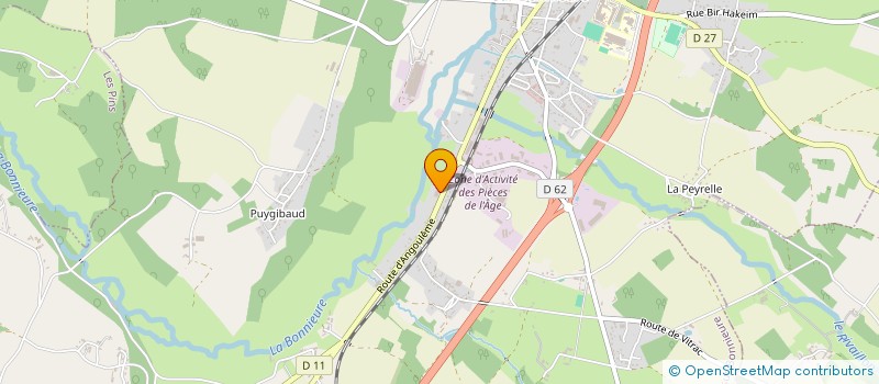 localisation de l'entreprise SOCIETE CIVILE IMMOBILIERE DES ARGONAUTES  CHASSENEUIL-SUR-BONNIEURE