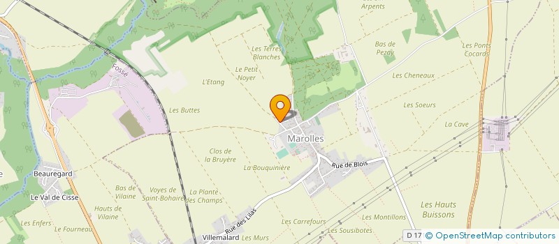 localisation de l'entreprise SOCIETE CIVILE IMMOBILIERE DES BORDS DE LOIRE  MAROLLES