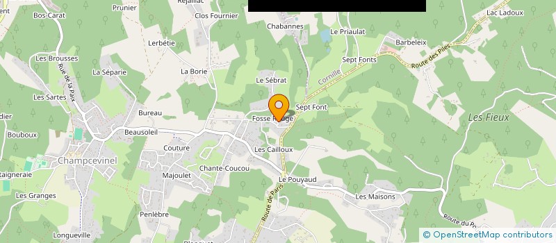 localisation de l'entreprise SOCIETE CIVILE IMMOBILIERE DES GIROUX  CHAMPCEVINEL