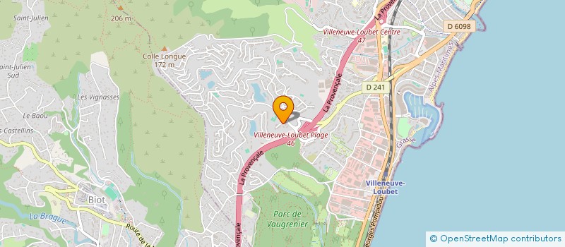 localisation de l'entreprise SOCIETE CIVILE IMMOBILIERE DIX ETOILES à VILLENEUVE-LOUBET