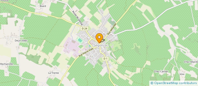 localisation de l'entreprise SOCIETE CIVILE IMMOBILIERE DOMAINE BEAUTE  SEGONZAC